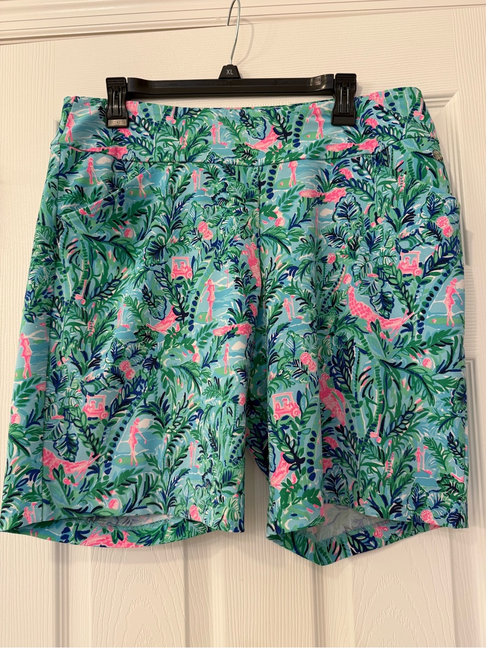 Lilly Pulitzer Aqua Tropical Print Bermuda Shorts